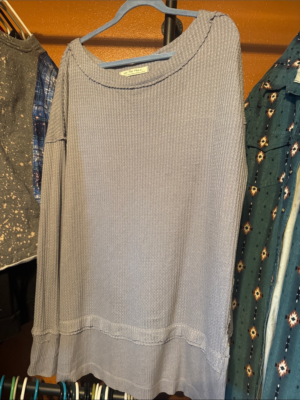 We The Free Heather Gray Knit Pullover